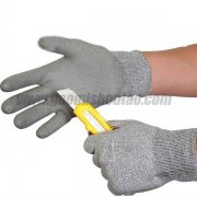 HPPE3级防切割手套，PU涂层防静电